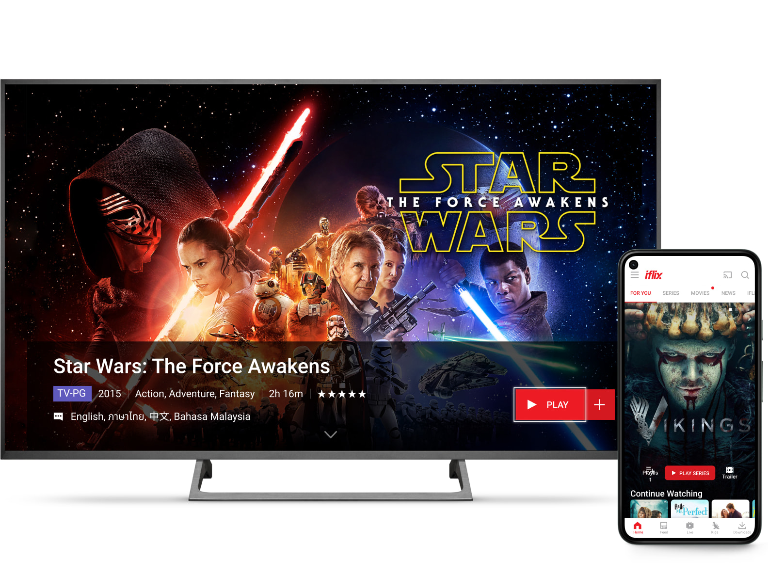 iflix 2.5 Android TV app and iflix 3.0 Android mobile app.