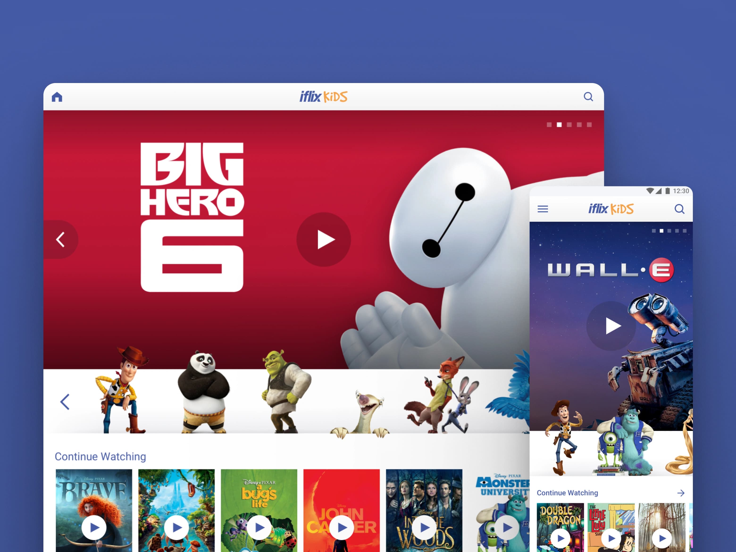 iflix Kids experience across web and mobile