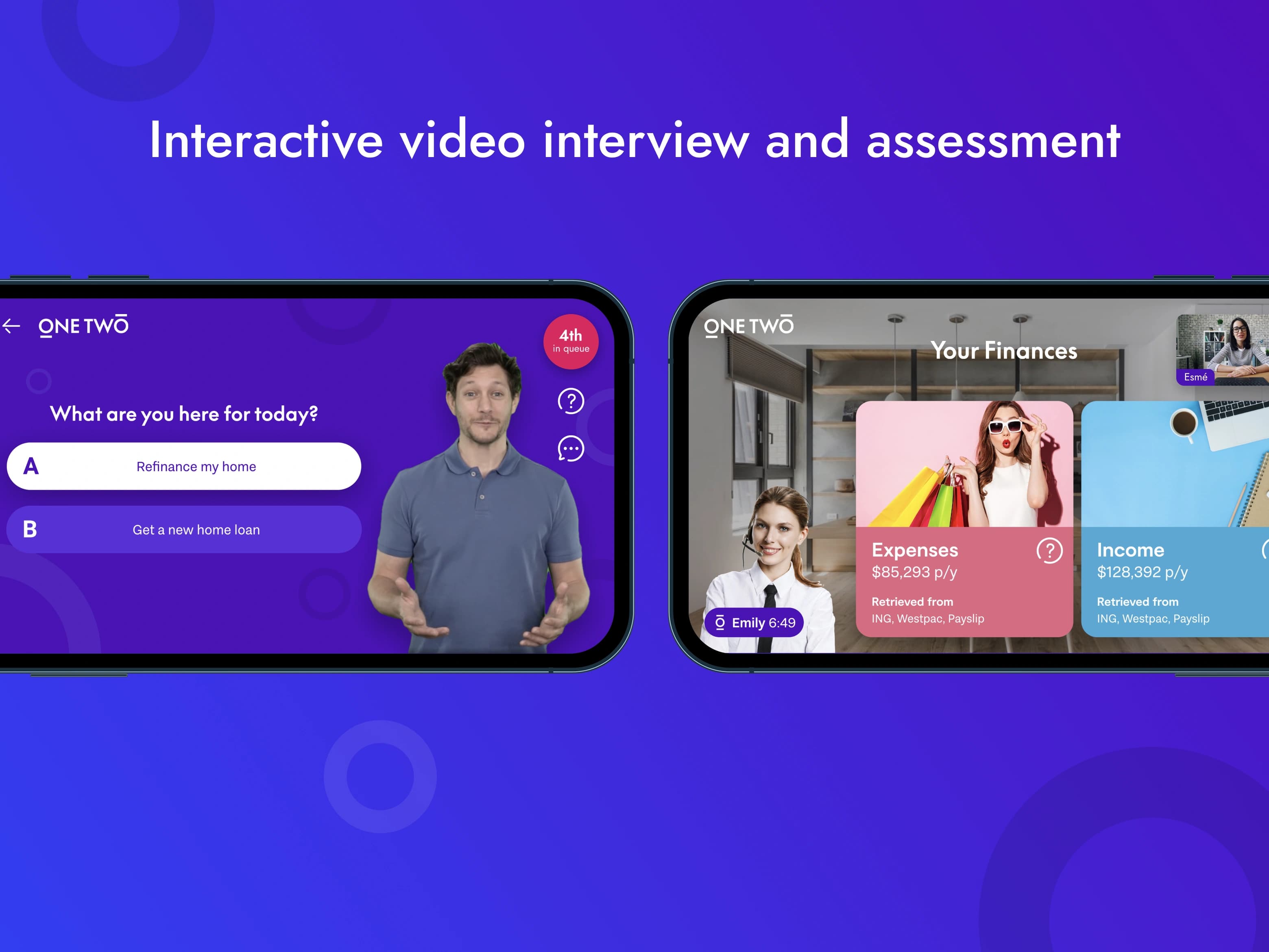 OneTwo interactive video interview and assessment