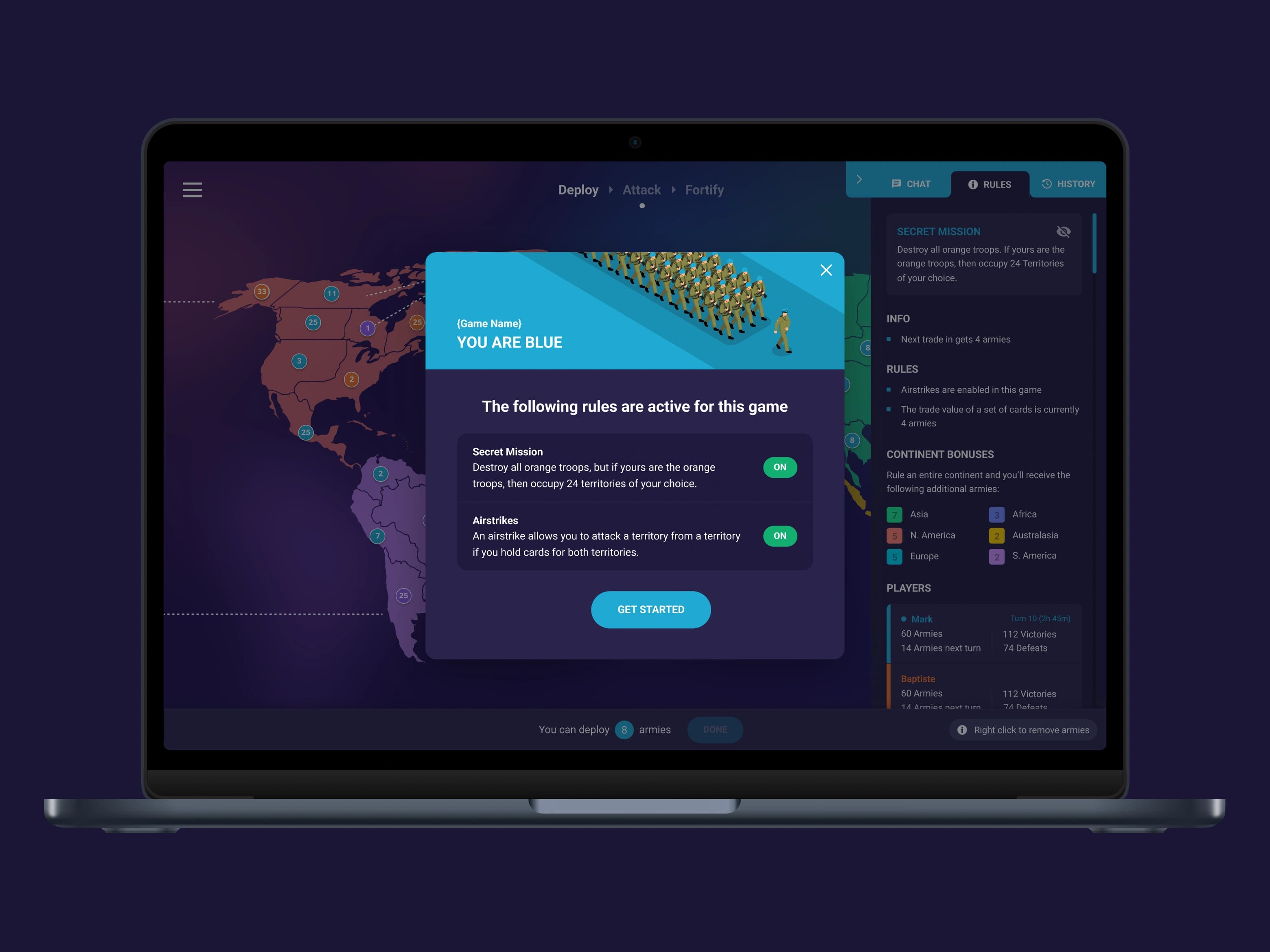 Rivalz game rules and secret mission onboarding