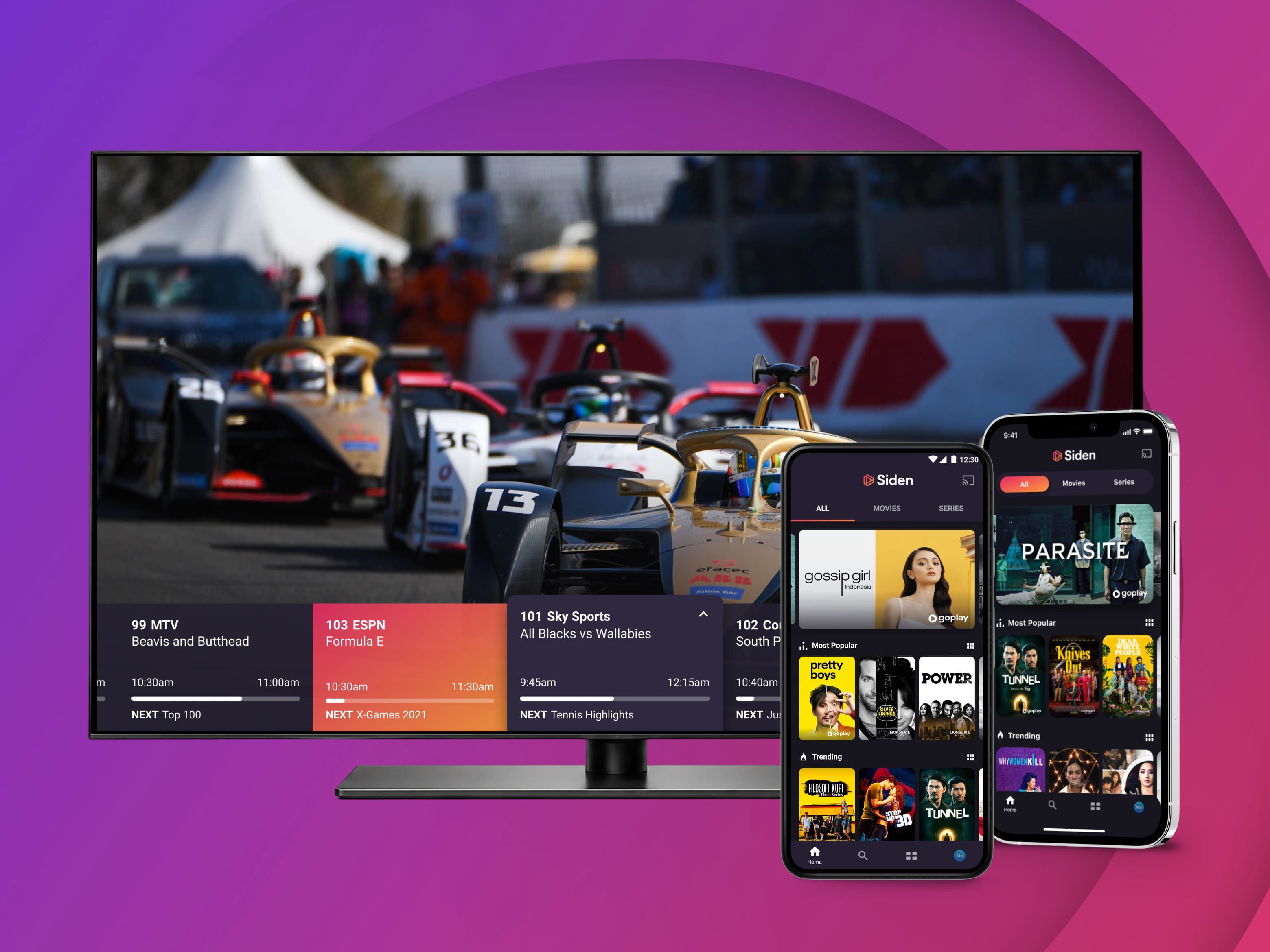 Siden live channels and provider discovery across devices